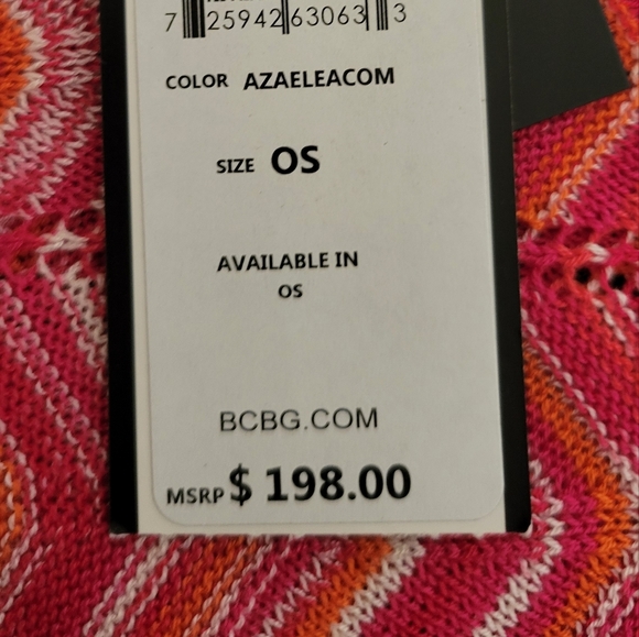 BCBG Maxazria Pink &White Knit Sweater Top Azaeleacom OS One Size fits m… - Picture 7 of 16